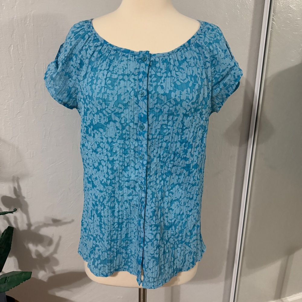 Floral Button Down Blouse - image 1